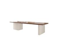 IMEITE Bureau d'angle Bureau de Direction Minimaliste en Bois Massif, Bureau Simple Moderne for Jeune Manager, Pieds Table Blancs, idéal for Le Travail et Les études Bureau D’Ordinateur
