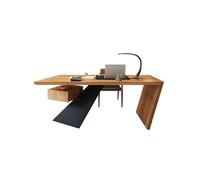 IMEITE Bureau d'angle Bureau d'étude Simple et créatif en Bois Massif, Forme spéciale, idéal for Les Entreprises la Maison Bureau D’Ordinateur