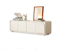 IMEITE Centre De Divertissement 200CM Armoire de Stockage Haute en Bois pour Foyer, Centre Divertissement Blanc pour Salon, Adapté aux hôtels et salles réunion Meubles TV pour Le Salon