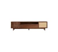 IMEITE Centre De Divertissement Meuble TV d'appoint en Bois Massif de Noyer 200 x 40 54 cm, Meuble Rangement Simple for Salon, Centre Divertissement adapté aux hôtels Meubles TV pour Le Salon