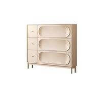 IMEITE Organisateur De Chaussures Armoire d'Entrée Ménagère en Bois Massif Blanc 140 cm, Meuble Murale Adapté au Couloir, Entrée, Chambre etc Organisateur De Chaussures pour L'entrée