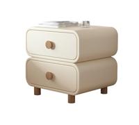 IMEITE Table de chevet de style crème, table de chevet en bois massif pour chambre à coucher, table de chevet simple et moderne, petite armoire de rangement, tables de salon
