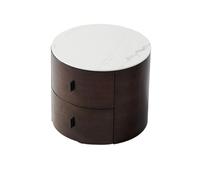 IMEITE Table de chevet ronde pour chambre à coucher, meuble de rangement, table de chevet nordique, salon, canapé, table d'appoint de salon