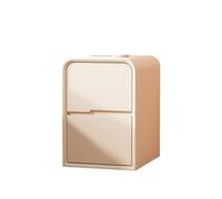 IMEITE Table de chevet simple en bois massif, table de chevet de style crème, petite armoire de rangement au sol, tables de salon