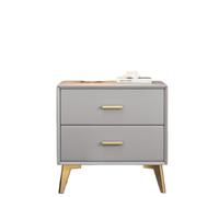 IMEITE Table de chevet simple et moderne en bois massif, meuble de rangement gris large, armoire de rangement pour chambre à coucher, table de chevet pour la maison, tables de salon
