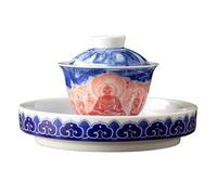IMEITE Tasses À Matcha Ensemble de tasses à thé Gaiwan Service domestique Bol anti-brûlure Couvercle Service À Thé Avec Infuseur