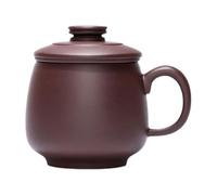 IMEITE Tasses À Matcha Service à thé de bureau, séparation de l'eau du thé, tasse de sable violet, couvercle fait à la main, filtre, tasse à thé 450 ml Service À Thé Avec Infuseur