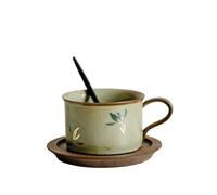 IMEITE Tasses À Matcha Tasse à thé Antique peinte à la main, tasse à café en céramique, tasse à thé créative for la maison, tasse d'eau Portable Service À Thé Avec Infuseur