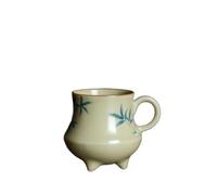 IMEITE Tasses À Matcha Tasse à thé en céramique avec poignée, tasse à eau, tasse à café à trois pieds, rétro, peinte à la main, tasse à thé for la maison Service À Thé Avec Infuseur