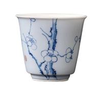 IMEITE Tasses À Matcha Tasse à thé en fleur de prunier peinte à la main, tasse d'hôte en céramique chinoise, petite tasse à thé personnelle rétro Service À Thé Avec Infuseur