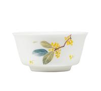 IMEITE Tasses À Matcha Tasse à thé en porcelaine de jade gras mouton peinte la main osmanthus, céramique haute qualité, for dames, maître, boisson domicile Service À Thé Avec Infuseur