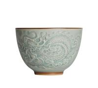 IMEITE Tasses À Matcha Tasse à thé en relief avec craquelures de glace, grande tasse de maître de Kung Fu antique, tasse simple en céramique de style chinois Service À Thé Avec Infuseur
