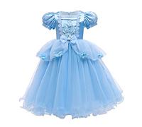 IMEKIS Costume de princesse Cendrillon Sofia pour fille - Costume de princesse - Déguisement de princesse - Volants - Tulle - Tutu - Robe d'Halloween - Noël - Carnaval - Accessoire de fée - Cosplay,