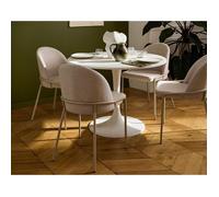 Imelda - lot de 4 chaises - en tissu - beige - Beige