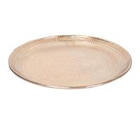 Imera Plateau oriental en aluminium 30 cm | Plateau à thé marocain de couleur dorée | Plateau doré oriental | Décoration orientale sur la table dressée