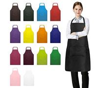 IMERAGO Lot de 15 tabliers de cuisine unisexes avec poches pour adultes - Pour la peinture et les travaux manuels - Tabliers de cuisine pour homme et femme - Tabliers de cuisine en vrac S/M/L, L (tour