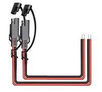 iMESTOU 16AWG SAE Power Automotive Extension Cable 2 Pin Quick Disconnect DC Connector Cord Plug 12V 30CM with Waterproof Cap for Motorcycle Car Battery Jump Starter Solar Application