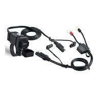 iMESTOU Adaptateur SAE vers USB, Prise de Déconnexion Rapide étanche pour Moto avec Double Chargeur USB 2,4 A et 2,4 A (4,8 A) et Voltmètre pour Smartphone Tablette GPS