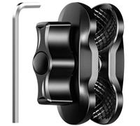 iMESTOU Bras à Double Douille de 25mm pour Supports de RAM de Taille B | Antivol, Aluminium, Réglage Sans Outil, Longueur de 6,3 cm, Compatible avec une Rotule de 1"/25 mm