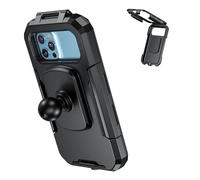 iMESTOU IP66 Support de Téléphone étanche pour Vélo avec Rotule 1", Convient aux Composants de Taille RAM B/Bras à Double Douille 1", pour Téléphones de 3,5" à 6,1" avec Une épaisseur Max de 11mm(S)