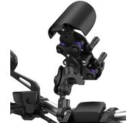 iMESTOU Support Anti-Vibration pour Téléphone Portable de Moto avec Base Sphérique de 2,5 cm, Adapté aux Guidons de 12 à 32 mm, Largement Compatible avec Les Smartphones de 5,4 à 7,0 Pouces