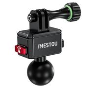 iMESTOU Support de Caméra d'action pour Gopro avec Rotule de 2,5cm Ajustable à 360°, Compatible avec Les Supports pour Téléphone RAM 1" à Rotule pour Vélo