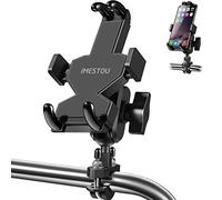 iMESTOU Support de Téléphone de Moto en Aluminium, Support de Téléphone Portable sur Le Guidon avec Boules de 1", Réglable à 360° Universel pour Les Mobiles de 4,0 à 7,2 Pouces