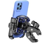 iMESTOU Support de Téléphone Moto Anti-Vibrations pour 5,4"-7,2" Smartphones Jusqu'à 15mm D'épaisseur, Libération Rapide, Convient aux Guidons d'un Diamètre Compris Entre 12 et 45mm