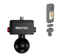 iMESTOU Support pour Caméra d'action avec vis 1/4 pour Caméra d'action Insta360, avec Rotule de 2,5cm Ajustable à 360°, Convient pour RAM 1" Ball Supports pour Téléphone de Vélo