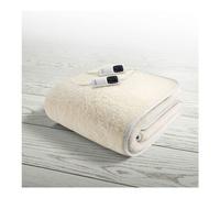 Imetec Adapto 16634 Couverture Chauffante Double Laine Mérinos, 2 x 150 Watt