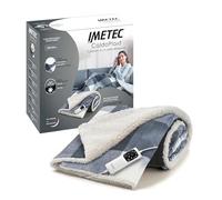 Imetec CaldoPlaid Tartan Grey, plaid chauffable, couverture électrique douce 160 x 120 cm, faible consommation, technologie adaptée, dispositif de sécurité, chauffage rapide, 6 températures, lavable