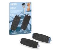 Imetec Callus Remover Kit de rouleaux de rechange pour pédicure électrique, 1 rouleau à grain granit, 1 rouleau à grain fin