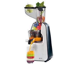 Imetec Centrifugeuse Extracteur de Jus de Fruit et Légume - Puissant, 48 Tours/Min, Robinet - Succovivo Pro 2000 + Accessoires pour Granite et Sorbet, Kit Beauté et Recettes pour Visage et Corps