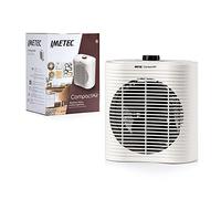 Imetec Compact Air Thermoventilateur petit et puissant, 2000 W, poignée intégrée, température réglable, fonction antigel, système de protection contre les surchauffes