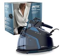 IMETEC Evo Ceramic Centrale Vapeur 2400W - 7 Bars - Réservoir XXL 1,4L - Bleu & Noir - Repassage Rapide et Efficace - Défroisser Vêtements - Defroisseur, Semelle Céramique - Professionnel