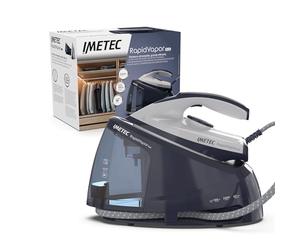 Imetec Fer à Repasser Vapeur RapidVapor - Prêt en 1 minute - Repassage Sans Interruption, Semelle en Céramique - Technologie Calc Clean - Fer Vapeur Pour Tous Types de Tissus, Réservoir de 1,2 L