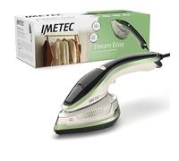 Imetec Steam Easy, fer à repasser portable vertical, repassage vertical et horizontal, plaque céramique, triple réglage de la vapeur et de la température, affichage numérique, prêt en 30", 1200 W