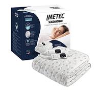 Imetec Surmatelas Chauffant 2 Places Adapto, 150x160 cm - 6 Températures, Tissu 100% Coton, Chauffage Rapide, Température Constante, Personnalisée - Chauffe-Lit Electrique XL Double Commande