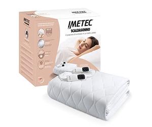 Imetec Surmatelas Chauffant 2 Places Adapto Maxi, 195x165 cm - 6 Températures, Tissu Matelassé Hypoallergénique, Chauffage Rapide, Température Constante, Personnalisée
