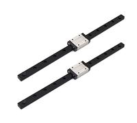 IMETRX Lot de 2 guidages linéaires noirs de 300 mm avec blocs coulissants MGN12 pour imprimante 3D et machine CNC (type H)