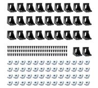 iMetrx Lot de 26 Raccords d'Angle en Aluminium 4040, Rainure 6, Connecteurs en Aluminium, Support Mural, Grille à 90°, pour Profilé d'Entretoise, Imprimante 3D, Routeur CNC, Projets