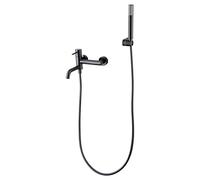IMEX BDM039-4BGM Robinet de baignoire avec bec SERIE MONZA Black Gun Metal Gris foncé satiné