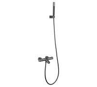 IMEX BTG053-4BGM GÉNOVA Kit Baño/Ducha Telescópico Black Gun Metal