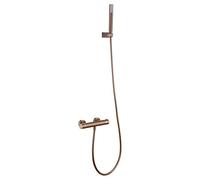 IMEX BTG053-5ORC GÉNOVA Kit Ducha Telescópico Oro Rosa Cepillado
