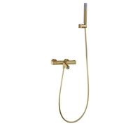 IMEX BTM039-4OC MONZA Kit Baño/Ducha Telescópico Termostatico Oro Cepillado