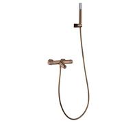 IMEX BTM039-4ORC MONZA Kit Baño/Ducha Telescópico Termostatico Oro Rosa Cepilla