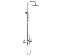 Imex Colonne de douche avec robinet mitigeur rond en acier inoxydable S.304 Ø20 cm Extra plat Anticalcaire Finition chromée