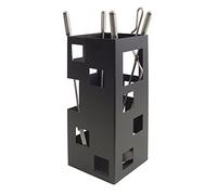 Imex El Zorro 10029 Lot de cheminée Carré (Outils en acier inoxydable 50 x 20 x 20 cm)