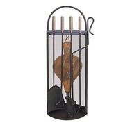 Imex El Zorro 10048 Serviteur de cheminée en inox avec accessoires et soufflet Noir 68 x 23 x 14 cm