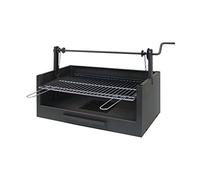 IMEX EL ZORRO 71508 Caisse Barbecue avec Grille en INOX, 63 x 75 x 42 cm, Noir